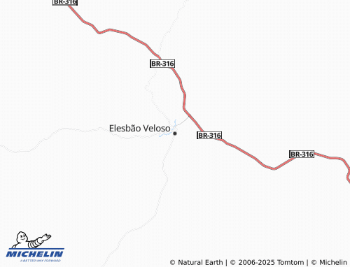 MICHELIN Elesbão Veloso map - ViaMichelin