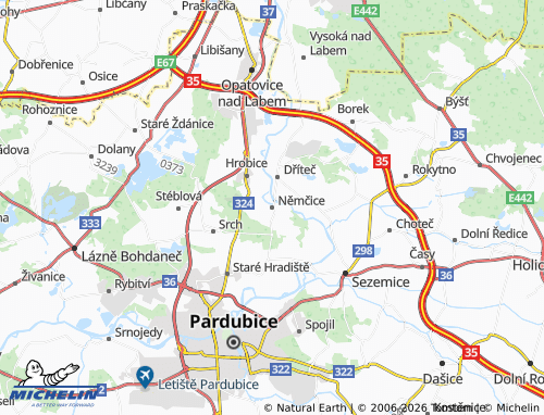 Mapa MICHELIN Němčice - ViaMichelin