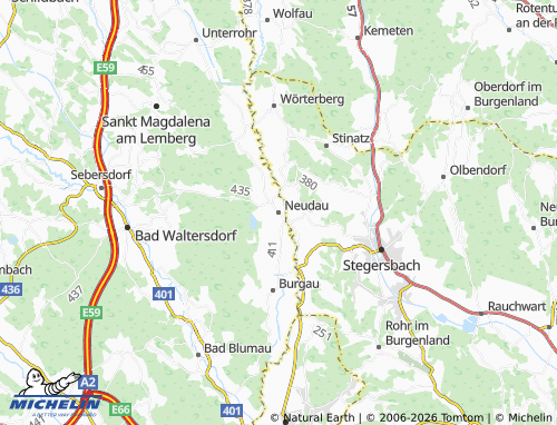 MICHELIN Neudau map - ViaMichelin