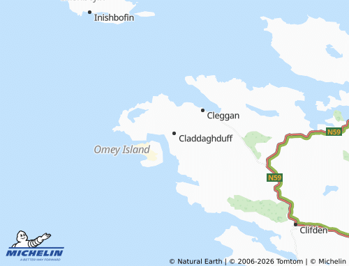 Kaart MICHELIN Claddaghduff - ViaMichelin