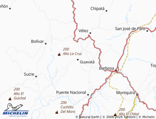 Mapa MICHELIN Guavatá - ViaMichelin
