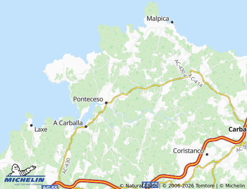 MICHELIN Fontán map - ViaMichelin