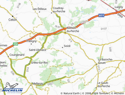 Mapa MICHELIN Soizé - ViaMichelin