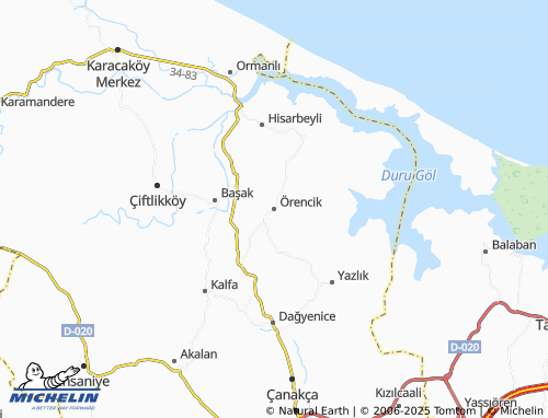 MICHELIN Örencik map - ViaMichelin