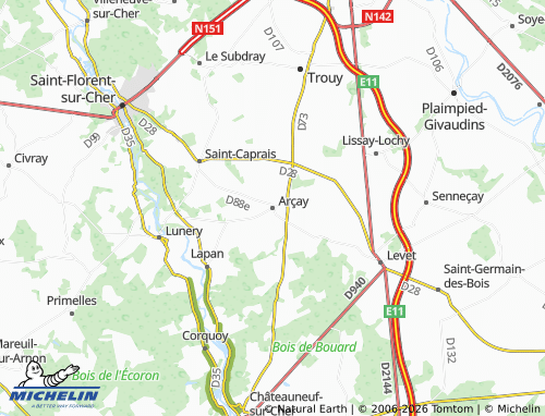 Mappa MICHELIN Arçay - ViaMichelin