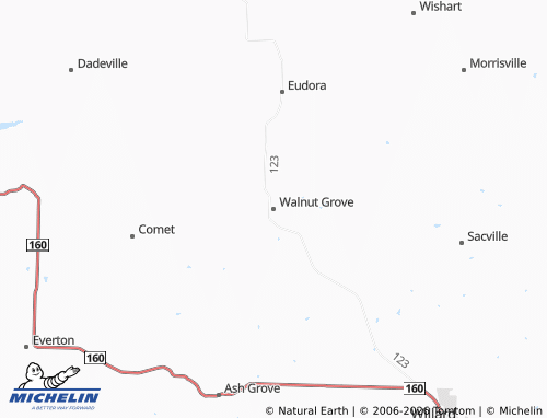 Mapa MICHELIN Walnut Grove - ViaMichelin