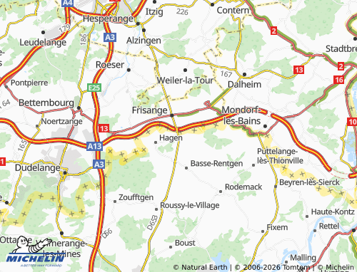 Mappa MICHELIN Évrange - ViaMichelin