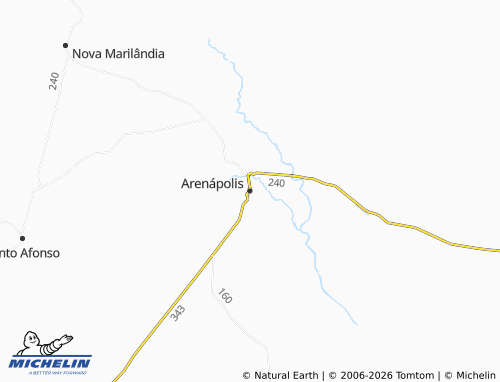 Mappa MICHELIN Arenápolis - ViaMichelin