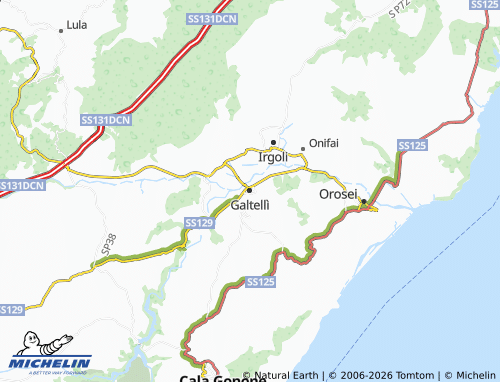 Mapa MICHELIN Galtellì - ViaMichelin