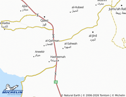 Carte MICHELIN al-Sahwah - ViaMichelin