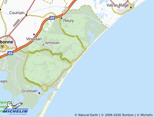 Mappa MICHELIN Narbonne-Plage - ViaMichelin