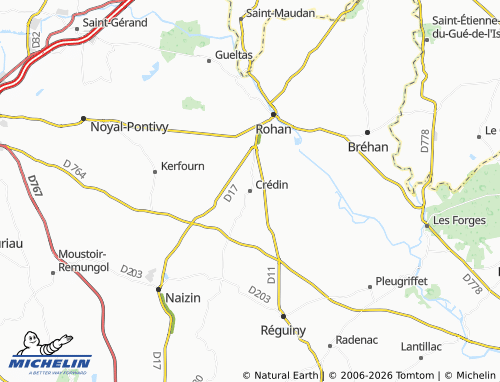 MICHELIN Crédin map - ViaMichelin