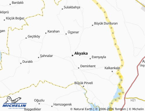Carte MICHELIN Akyaka - ViaMichelin