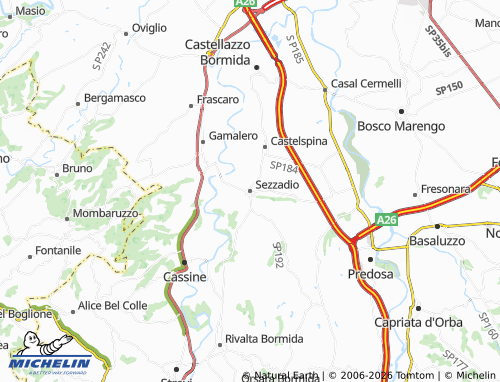 Mappa MICHELIN Sezzadio - ViaMichelin