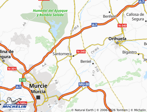 Mappa MICHELIN Santomera - ViaMichelin