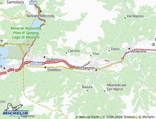 MICHELIN Traona map - ViaMichelin