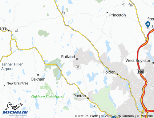 Carte MICHELIN Rutland - ViaMichelin