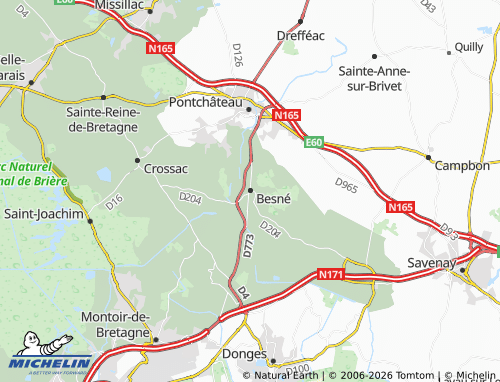 Carte MICHELIN Besné - ViaMichelin
