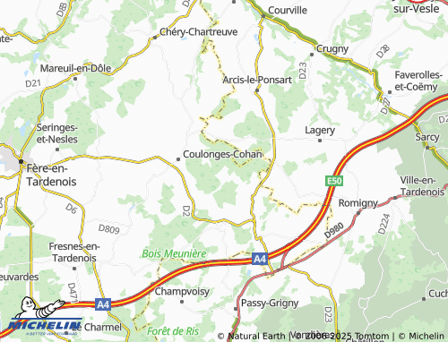 MICHELIN Le Vieux Vézilly map - ViaMichelin