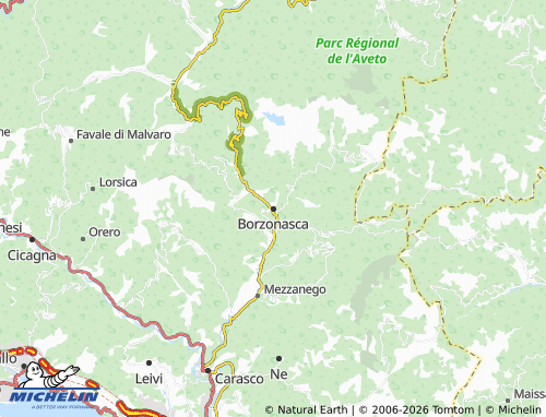 MICHELIN Borzonasca map - ViaMichelin