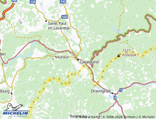 MICHELIN Lavamünd map - ViaMichelin
