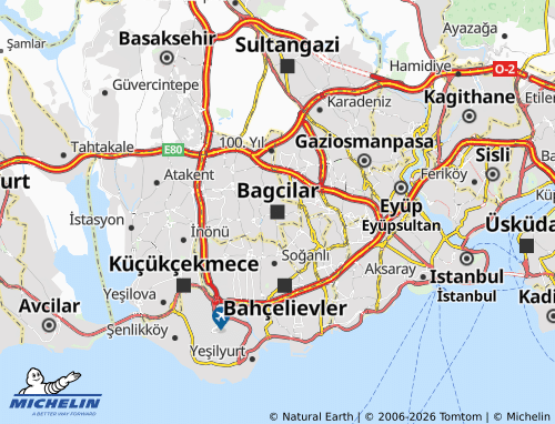 MICHELIN Bagcilar map - ViaMichelin