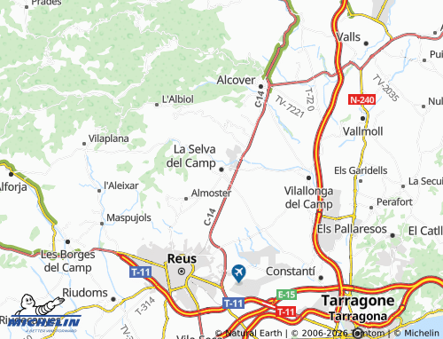 Mapa MICHELIN La Selva del Camp - ViaMichelin