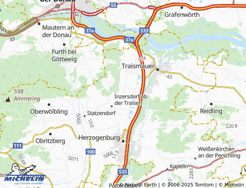 MICHELIN Getzersdorf map - ViaMichelin