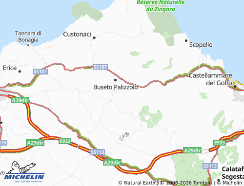 MICHELIN Case Pollina map - ViaMichelin