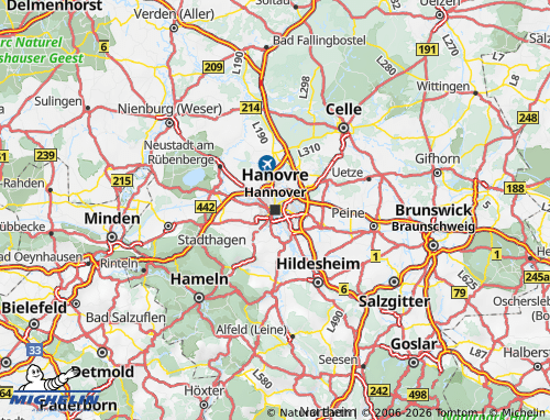 MICHELIN Lower Saxony map - ViaMichelin