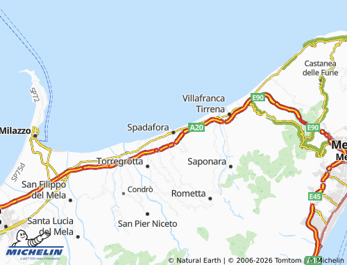 MICHELIN Spadafora map - ViaMichelin