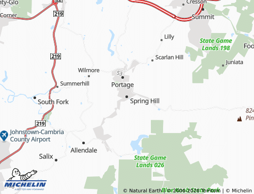 Mappa MICHELIN Spring Hill - ViaMichelin