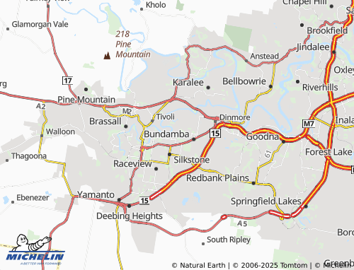 MICHELIN North Booval map - ViaMichelin