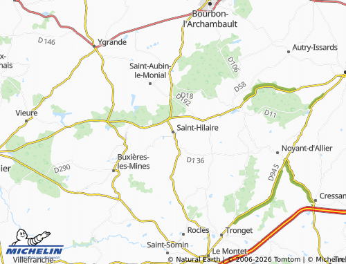 Carte MICHELIN Saint-Hilaire - ViaMichelin