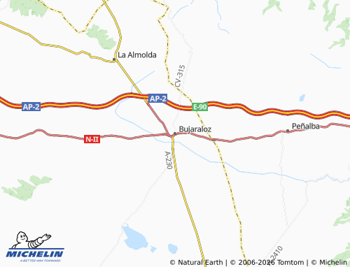 Mappa MICHELIN Bujaraloz - ViaMichelin