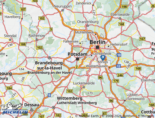 MICHELIN Brandenburg map - ViaMichelin