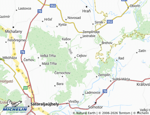 MICHELIN-Landkarte Cejkov - ViaMichelin