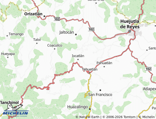 Mappa MICHELIN Ixcatlán - ViaMichelin