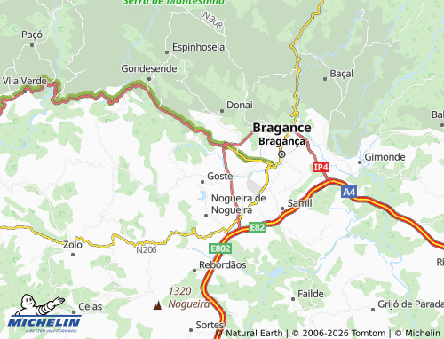 MICHELIN Castro de Avelãs map - ViaMichelin