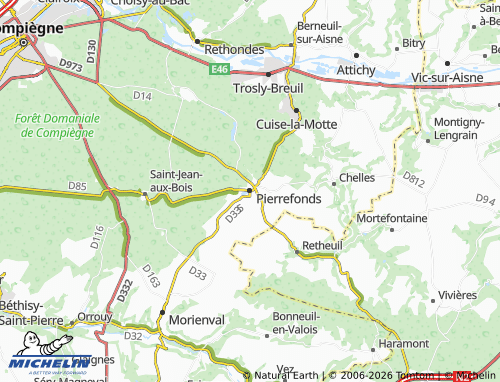Mappa MICHELIN Pierrefonds - ViaMichelin