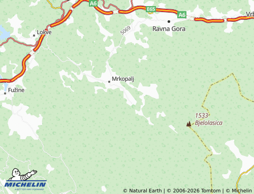 Mapa MICHELIN Tuk Mrkopaljski - ViaMichelin