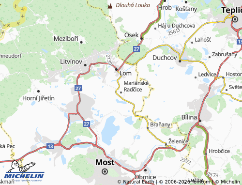 Mappa MICHELIN Mariánské Radčice - ViaMichelin