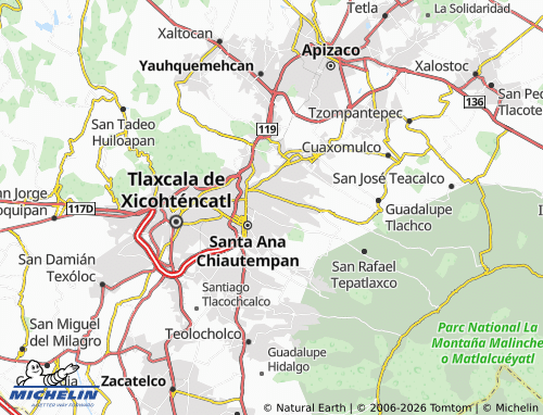 Kaart MICHELIN Colhuaca - ViaMichelin