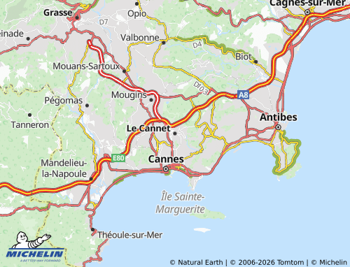 Carte MICHELIN Le Cannet - ViaMichelin