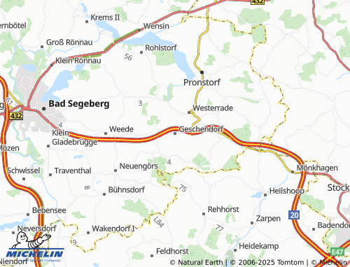 MICHELIN-Landkarte Geschendorf - ViaMichelin