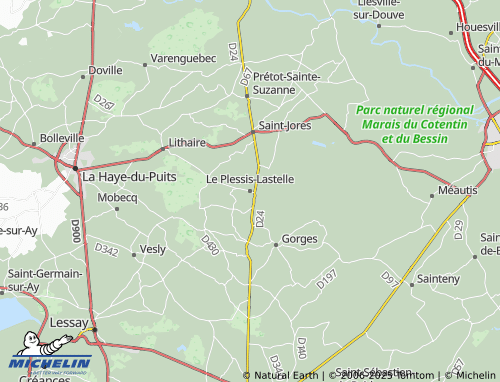 MICHELIN-Landkarte Le Plessis-Lastelle - ViaMichelin