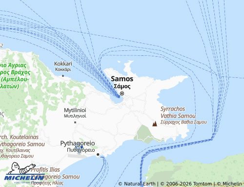 MICHELIN Samos map - ViaMichelin