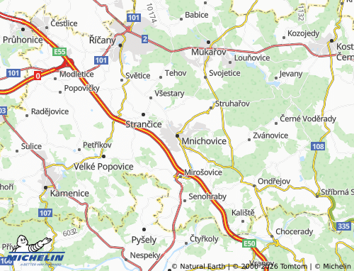 Mappa MICHELIN Mnichovice - ViaMichelin