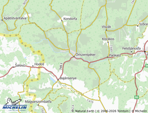 Mapa MICHELIN Őriszentpéter - ViaMichelin