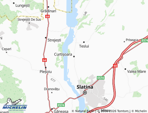 MICHELIN Curtișoara map - ViaMichelin